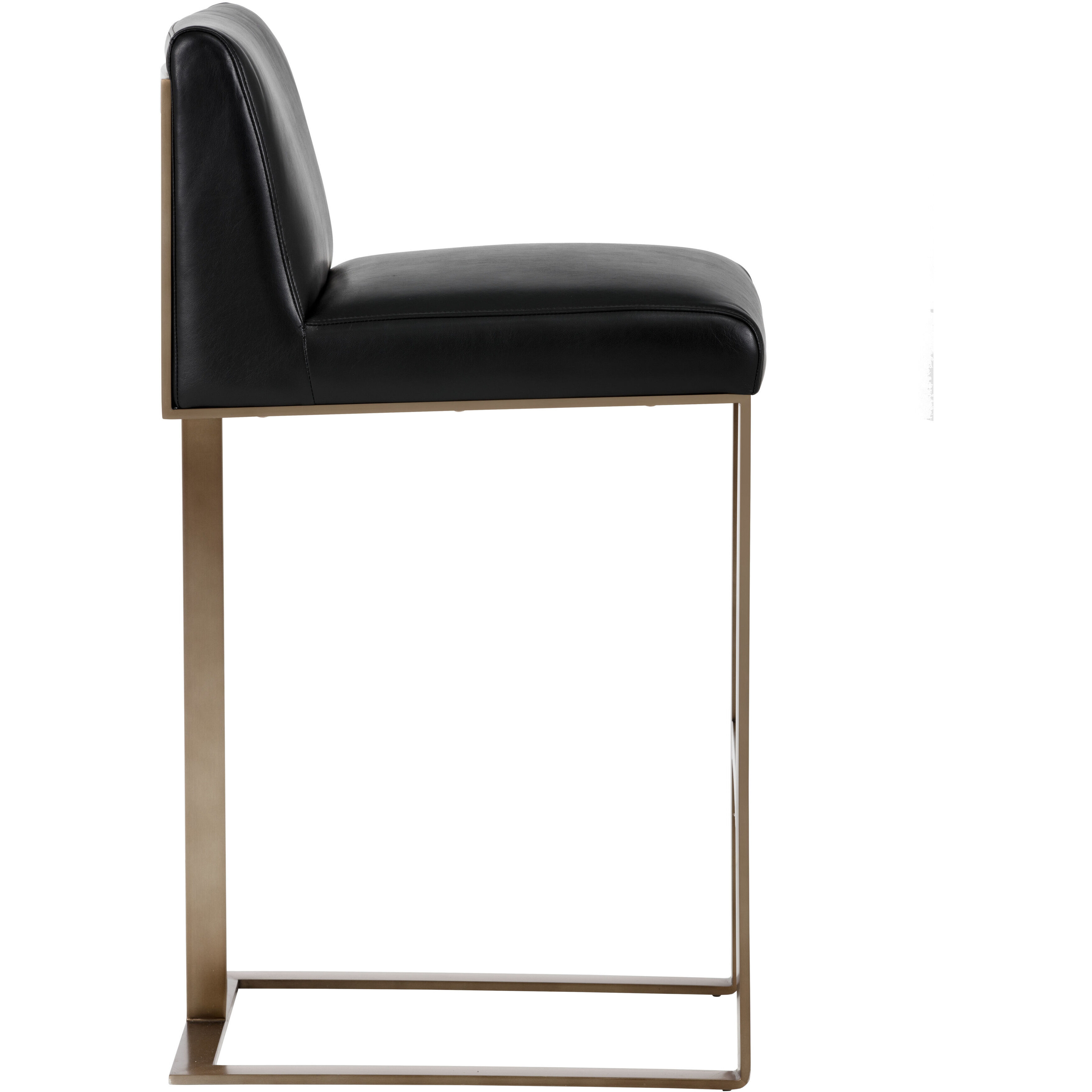 Dean 39.5 inch Antique Brass / Cantina Black Barstool